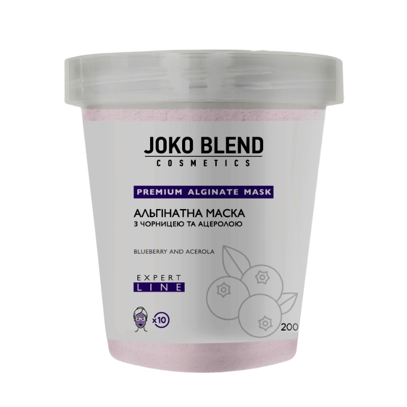 Альгинатная антивозрастная маска с черникой и ацеролой Joko Blend, 200 г