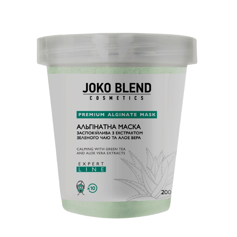 Альгинатная маска успокаивающая с экстрактом зеленого чая и алоэ вера Joko Blend, 200 г