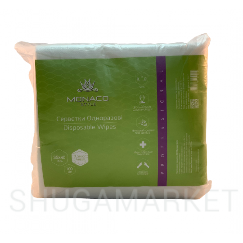 Monaco Style Одноразовые салфетки 35*40 см (сетка), 100 шт