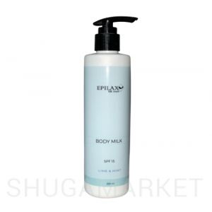 EPILAX Молочко для тела SPF 15 с пантенолом Лайм и Мята
