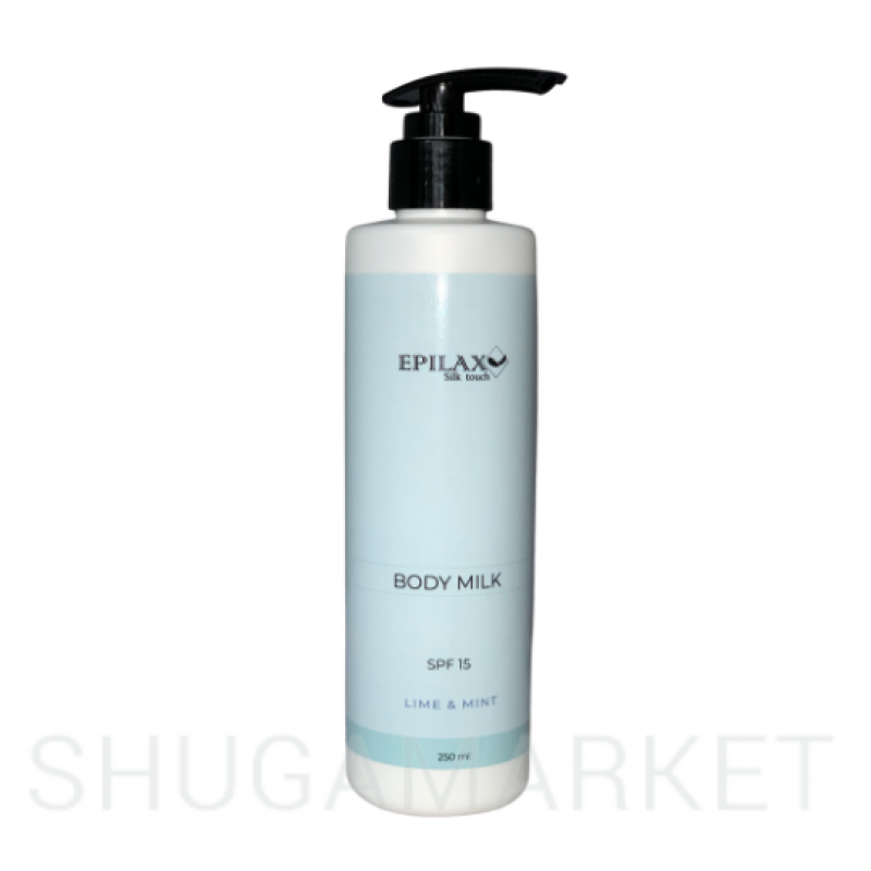 EPILAX Молочко для тела SPF 15 с пантенолом Лайм и Мята