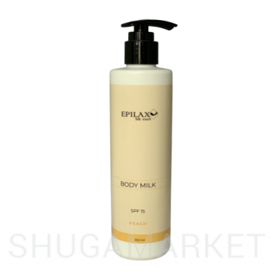 Молочко для тела SPF 15 с пантенолом Peach ТМ Epilax silk touch 250 г