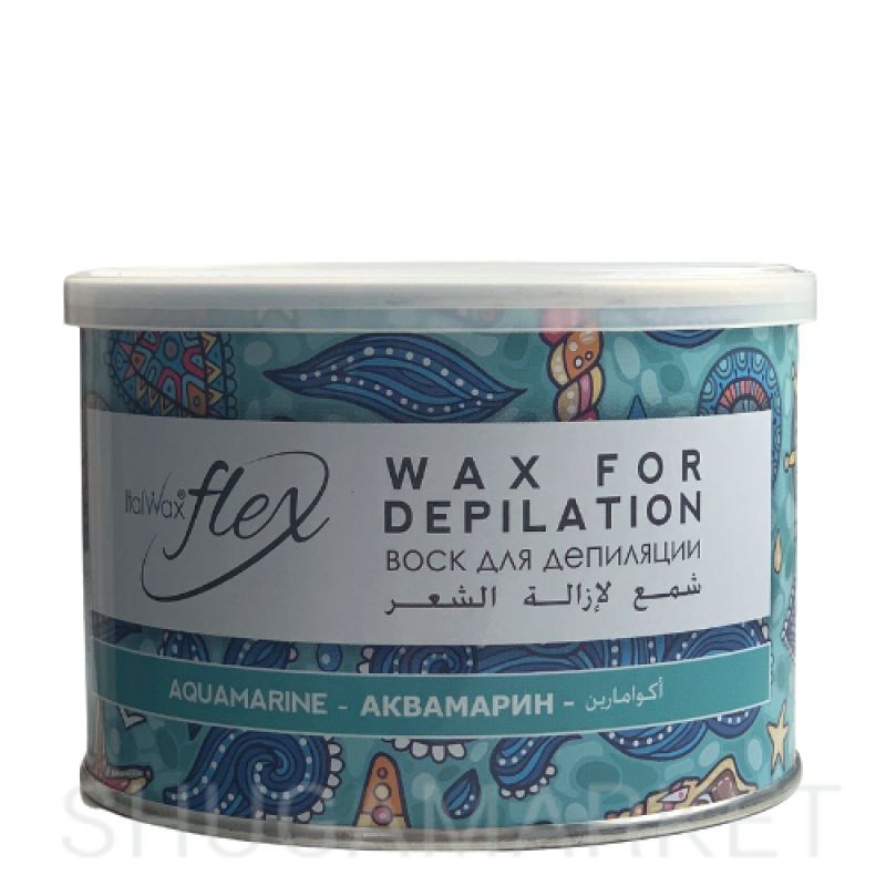 Тёплый воск для депиляции ItalWax Flex Аквамарин, 400 г